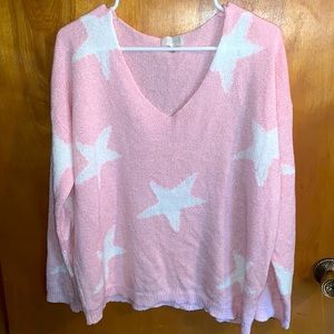 Long sleeve pink sweater